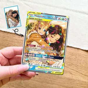 Personalized Acrylic Trading Card 2026: Custom Anime Mom & Kids Mother’s Day Gift