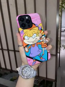High-hardness Rugrats Blade Glass Case for iPhone 11-16. Scratch-resistant, Iconic Characters. Cartoon fan, durable protection, unique.
