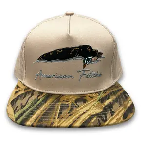 American Fetcher Snapback Hat Old School lab - Khaki