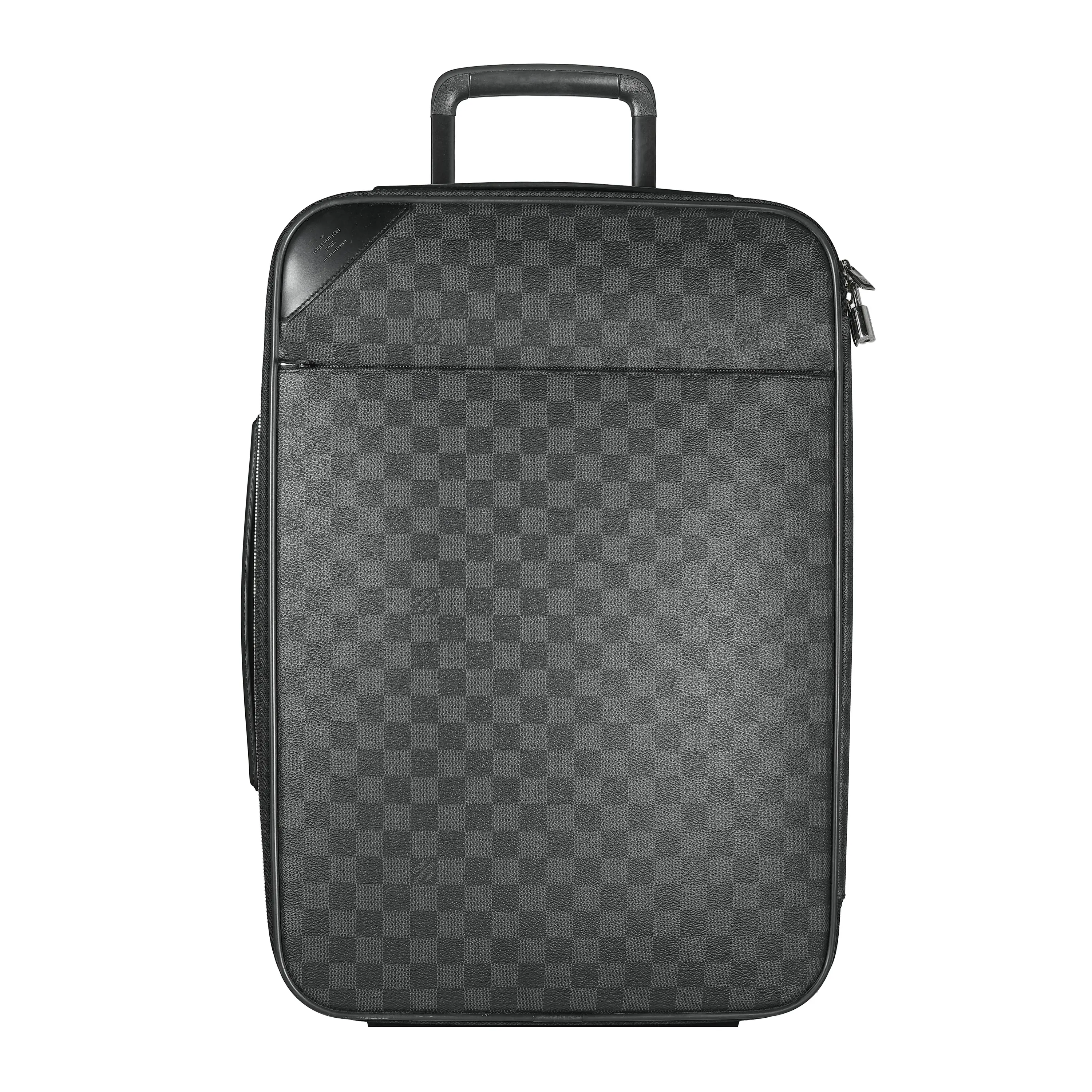 Pre-owned Louis Vuitton Damier Luggage Coated Canvas Pegase Rolling Suitcase 55 Graphite