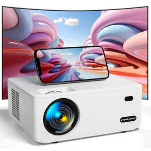 VISULAPEX Projector 65000 Lumens 4K 1080P FHD 5G WiFi Bluetooth Video Home Theater HDMI AV