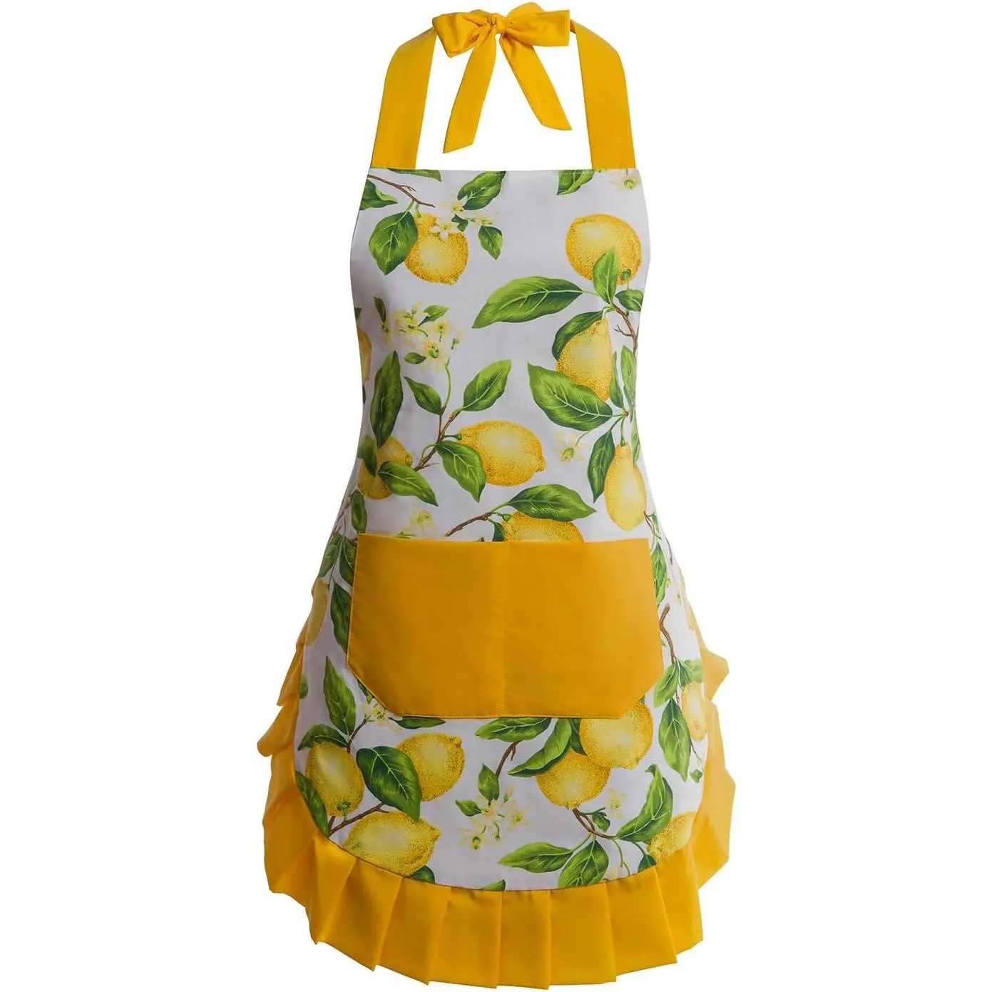 Women's Retro Floral Comfortable Kitchen Apron with Pocket - Adjustable Strap, 1 Size Fits Most, Functional Design for Cooking/Baking, Ideal for Friends, Garden Use, Mother's Gift, One Size Fits Most