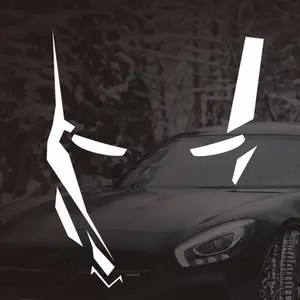 3 Pieces Car Stickers Reflective Personalized Creative Rear Window Body Car Sticker