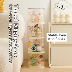 Mini Figure Display Case Organizer Box, Transparent Storage Holder for Small Collectibles & Labubu Figures, Stackable Design
