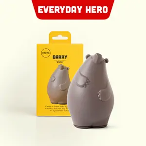 OTOTO Barry The Bear Box Cheese Grater - Stainless Steel Shredder for Cheese & Veggies | TikTok Must-Have | Funky Kitchen Supplies | Kitchen Accessories