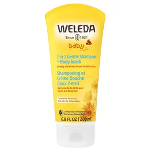 Weleda Baby, 2-in-1 Gentle Shampoo + Body Wash, Calendula Extracts, 6.8 fl oz (200 ml)