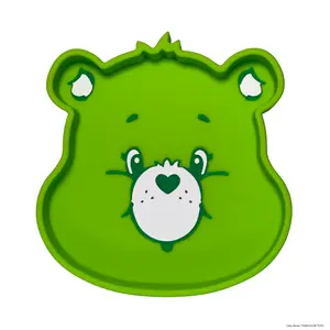 Care Bears by The Clever Baby Good Luck Bear Silicone Suction Plate – Baby & Toddler Plate with Strong Suction, Food-Grade Silicone, BPA-Free - 1 Count