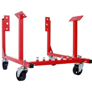 Hardware Engine Cradle with Wheels Chevy Small Block and Big Block ,Powder Coat 3in Heavy Duty Steel Construction Wheels 1000 LBS Capacity  Storage Hardware Included Easy Assembly