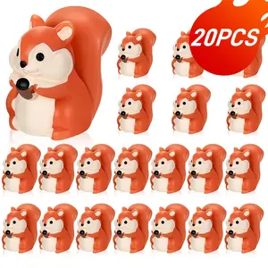 20 Small Squirrel Resin Statues, Decorative Figurines, Home Office Party Decor, Garden Moss, Miniature Landscape DIY Yard Decor, Christmas Halloween Fall Decoration