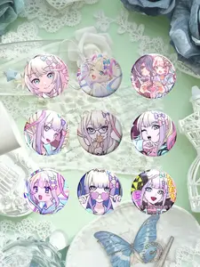 Cute Anime Girl Brooch Set, Adorable Cartoon Badge Pin, Perfect Gift for Girls, Daily Wear Accessory, Collectible Item, Holiday Present