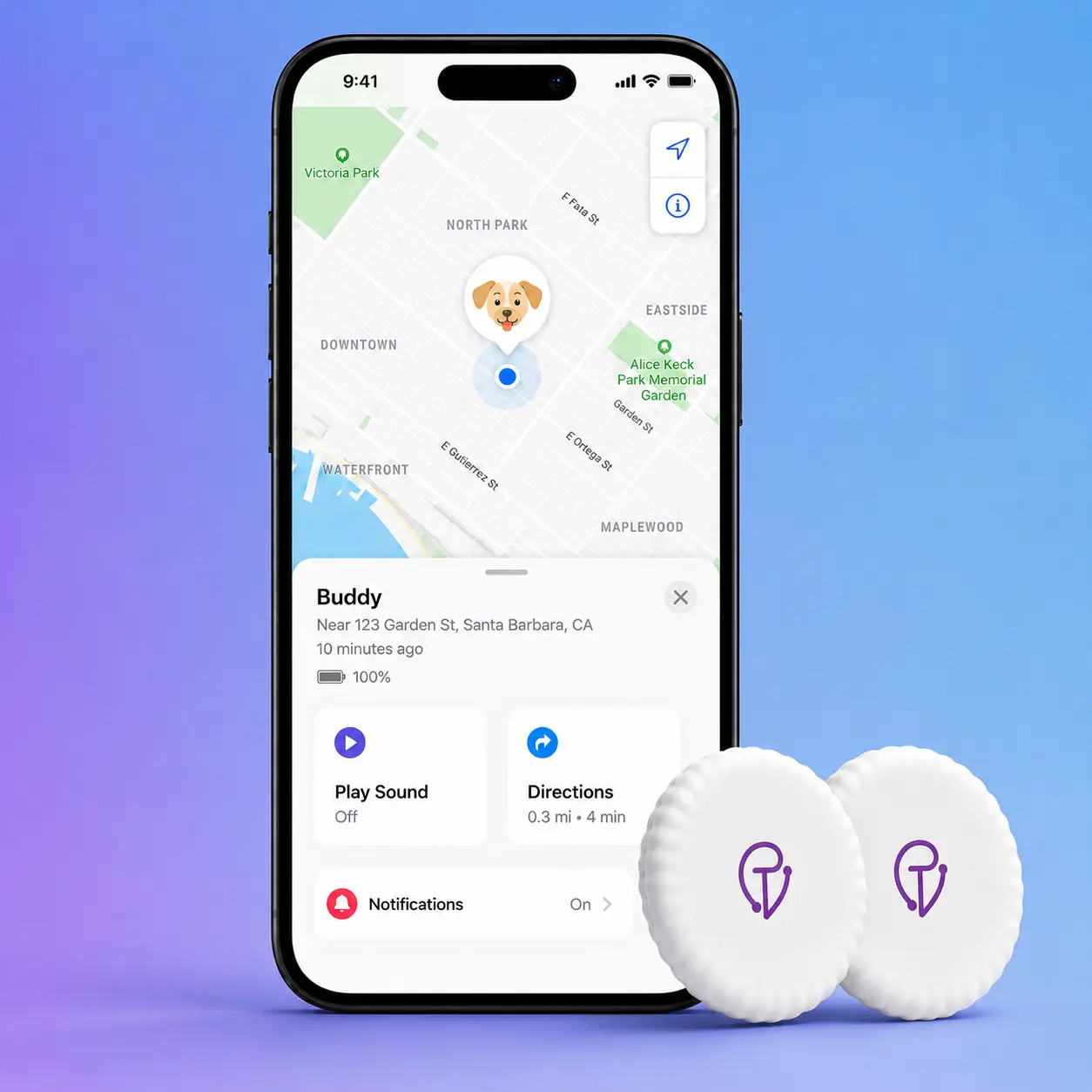 Tracker Mist 2 Pack - GPS Locator Works with Apple Find My - key tracker, luggage gps, remote finder, bike tracker, pet tracker, wallet locator, car tracker key finder