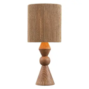Orbic Taper 23.5" Rustic Cottage Resin/Metal LED Table Lamp with Paper Rope Shade