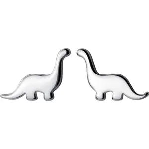Tiny Dinosaur Stud Earrings S925 Sterling Silver Minimalist Mini Animal Statement Earring Studs Cartilage Tragus Piercing Jewelry Gifts for Women Sensitive Ears