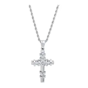 Steel by Design Men's Cross Pendant w/ C hain