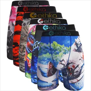 ETHIKA 6Pcs ETHIKA Boxer Briefs All Day Wear Moisture-Wicking Sport Underwear for Running Cycling & Workouts Stylish Prints Flexible Fit for Unrestricted Movement Athletic Outfits