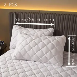 Four-Season Quilted Pillowcase, Thick, and Light, Envelope Closure, 19x30 Inches, Ideal for Home, Hotel, B&b Bedding