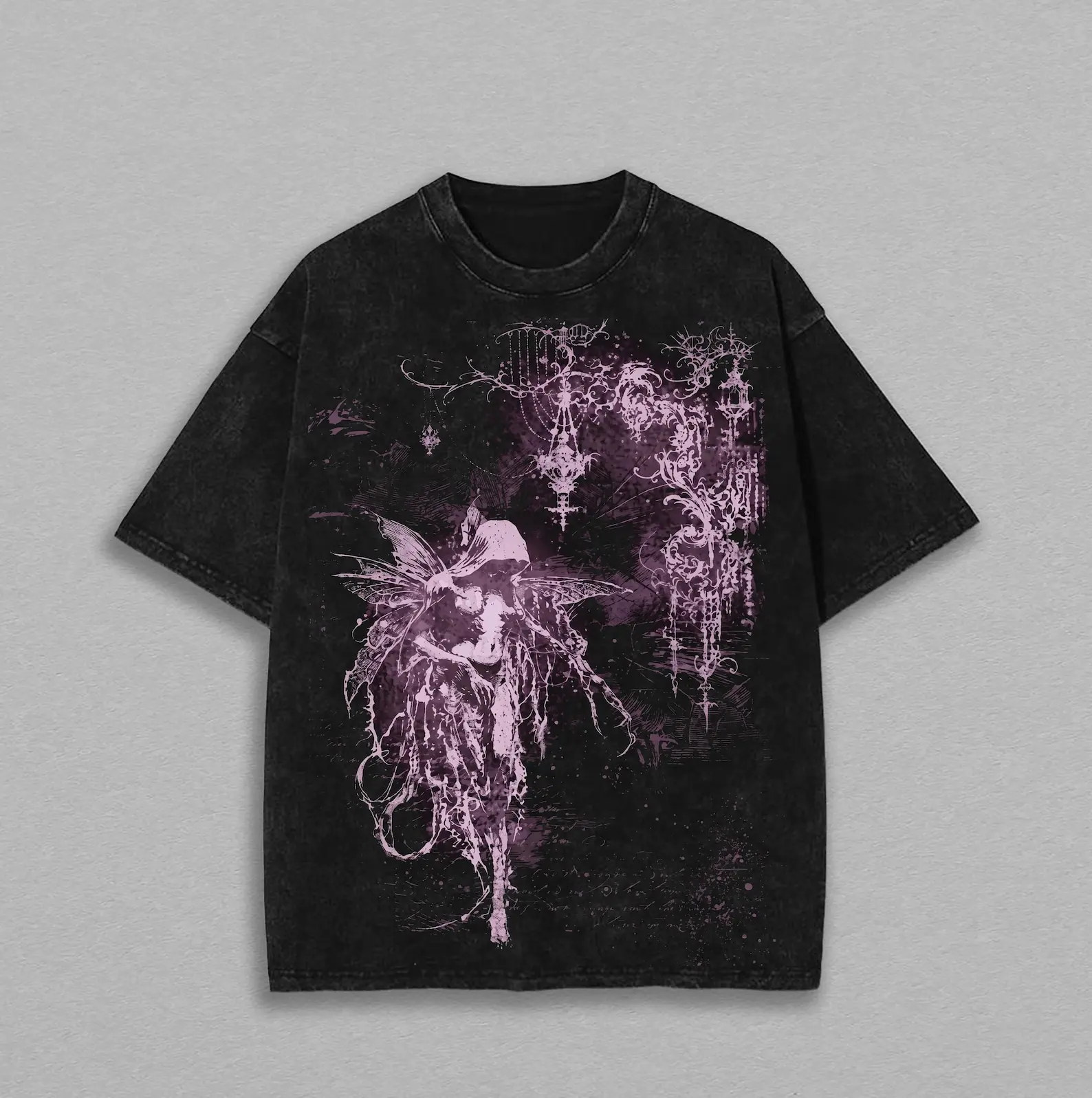 Fairy Graphic Shirt, Dark Fairycore Tee, Gothic Fairy Shirt, Fantasy Aesthetic Tee, Purple Grunge Graphic Tee, Indie Alt Style Shirt fathersdaygift