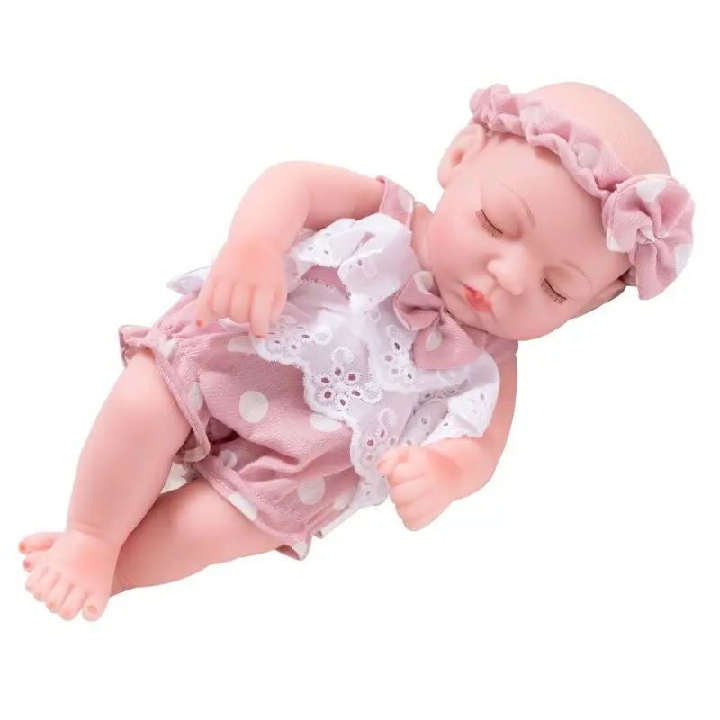 10-inch Reborn Baby Doll with Matching Outfit， Halloween/Thanksgiving / Christmas gifts Sleeping Doll Dress Up Doll