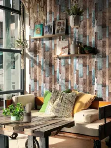 Heroad Brand Contact Paper for Walls Realistic Wood Panel Effect Backsplash Peel and Stick Wallpaper for Bedroom Cabinets Wood Contact Paper Classroom Removable Wallpaper Wall Covering 17.7"x78.7"