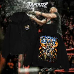 TAPOUTZ Stone Cold Steve Austin 3:16 Heavy Cotton WWE Double Sides Unisex T-shirt For Wrestling Fan Texas Rattlesnake Apparel Menswear Womenswear Gift For Fans DTG Breathable Printing Classic Soft