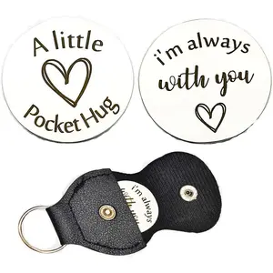 Pocket Hug Token Gift Keychain Christmas Birthday Gifts Long Distance Relationship Hug Tokens Keepsake Pocket Hugs