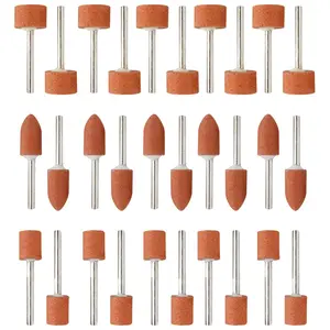 30 count Sanding Bits for Dremel Rotary Tool Grinding Stones Sanding Drill Bits with 1/8" Shank  Oxide Sanding Accessories for Metal Rust Removal Polishing Smoothing Sharpening