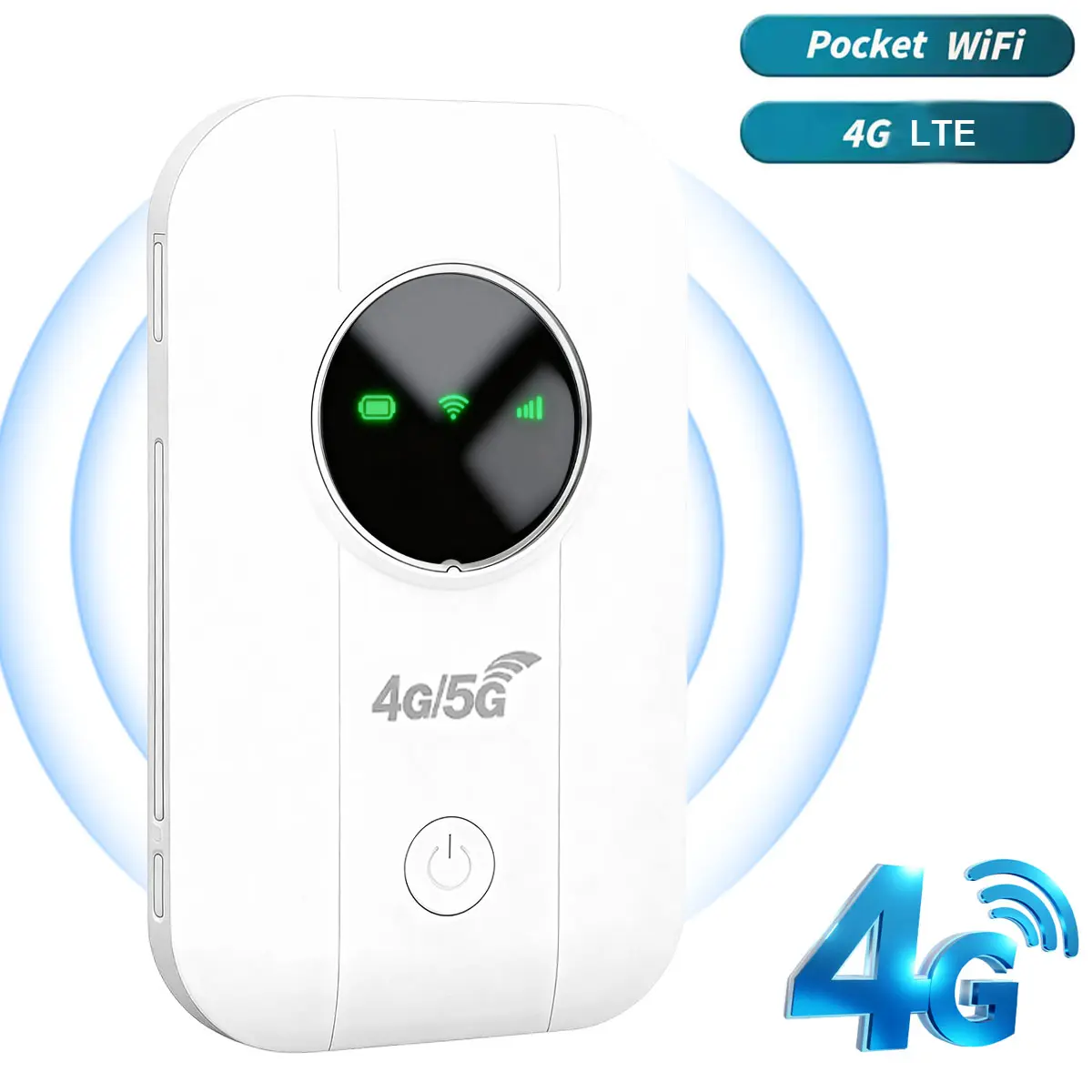 4G LTE Portable WiFi Hotspot, 3000mahPocket Mobile WiFi with SIM Slot, WiFi Cellular, 300Mbps Travel Router, Connects Up to 10 Devices，Lightweight Portable Design，Perfect for Travel, Renters, Business, Wireless WiFi Hotspot