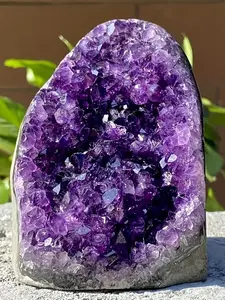 Crystal Cluster, Amethyst Crystal, Deep to Light Quartz Stone, Bohemian Home Decor, Natural Texture, Decoration Crystal, Unique Crystals, Crystal Ornaments