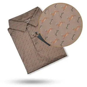 Men’s Jumpin’ Buck Performance Golf Polo – Deer Hunting Inspired Golf Shirt Outdoor Style