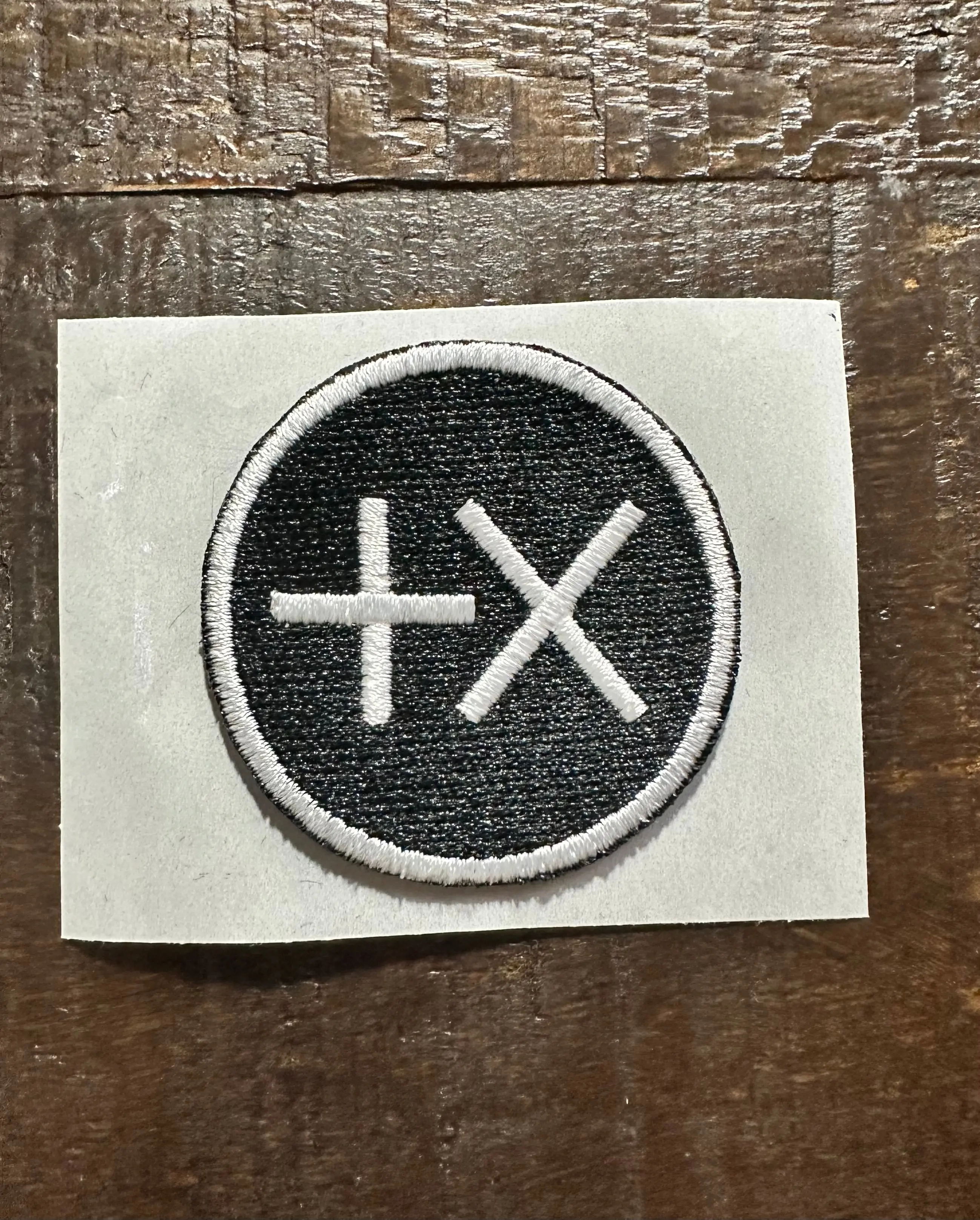 X Embroidered Hat Patch - Customizable Design for Various Headwear Styles