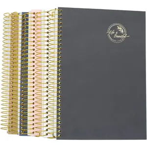 Large Spiral Notebook, 5 count B5 Thick Paper Hardcover 7mm College Ruled 5 Colors 150 Sheets -300 Pages Journals for Study, Work, Travel and Notes (5 Color)