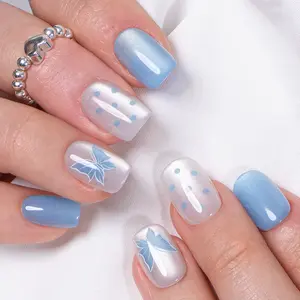 CurvLife Cat Eye Press-On Nails Collection – 30 Pcs | Magnetic Glow Styles, Glossy Salon-Quality Finish, Reusable Easy-Apply Nails for Trendy Everyday Looks