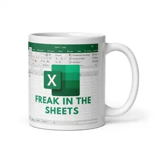 Father's Day Gift[Sale Up to 50%] Freak In The Sheets Ceramic Mug - 11oz/15oz Washable Reusable Drinkware for Accountants, Large Handle, USA-Printed Aesthetic Coffee & Tea Mug, Reuse