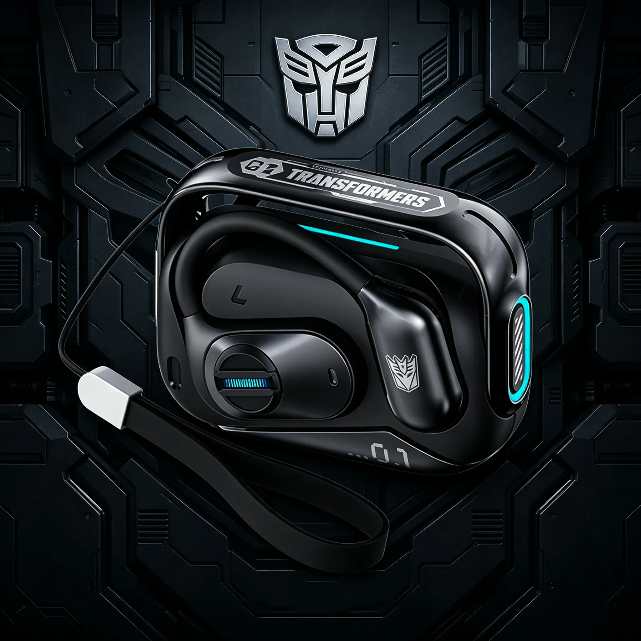 TRANSFORMERS TF-T77 Open-Ear True Wireless Earbuds – TWS Bluetooth Mobile Headphones with ENC, Smart Assist, Voice Call Support, Handsfree Connectivity for Gaming, Gym Use (Not Water Resistant), Mobile Headphone