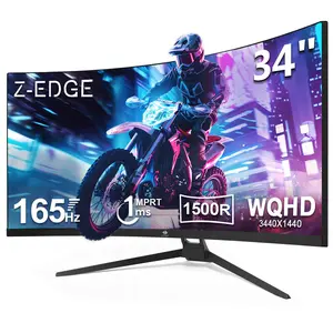 Z-EDGE 34" Ultrawide 2K Gaming Monitor 165Hz Refresh Rate 1ms response time  178° Viewing Angle FreeSync Technology lg ultrawide monitor