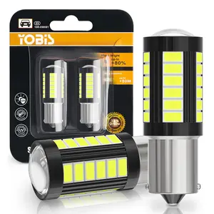 Yobis 2PCS Car LED Lights, New LED Bulbs 1156 1157 7440 7443 Brake Lights, 33SMD Turn Signal & Motorcycle Lights, Car Accessories, Truck Accessories, Reverse Lights/Turn Signal Lights/Brake Lights, Suitable for Cars/Trucks/ATV Vehicle Lights