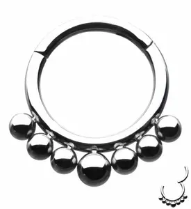 Titanium Hinged Beaded Column Segment Ring