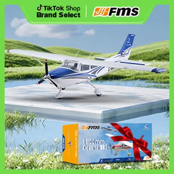 FMS Civil Airplane 1500mm Cessna 182 RTF / PNP（RTF = plane, remote, battery, battery charger，PNP =PNP=Transmitter, receiver, battery and charger not included）