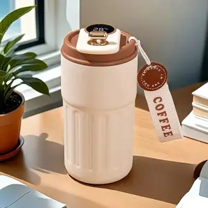 Visible Temperature Intelligent Insulated Cup - 316 Stainless Steel Coffee Cup, Portable Water Bottle, 410ml, 13.86 fl oz, Ideal for Drinkware - Flasks