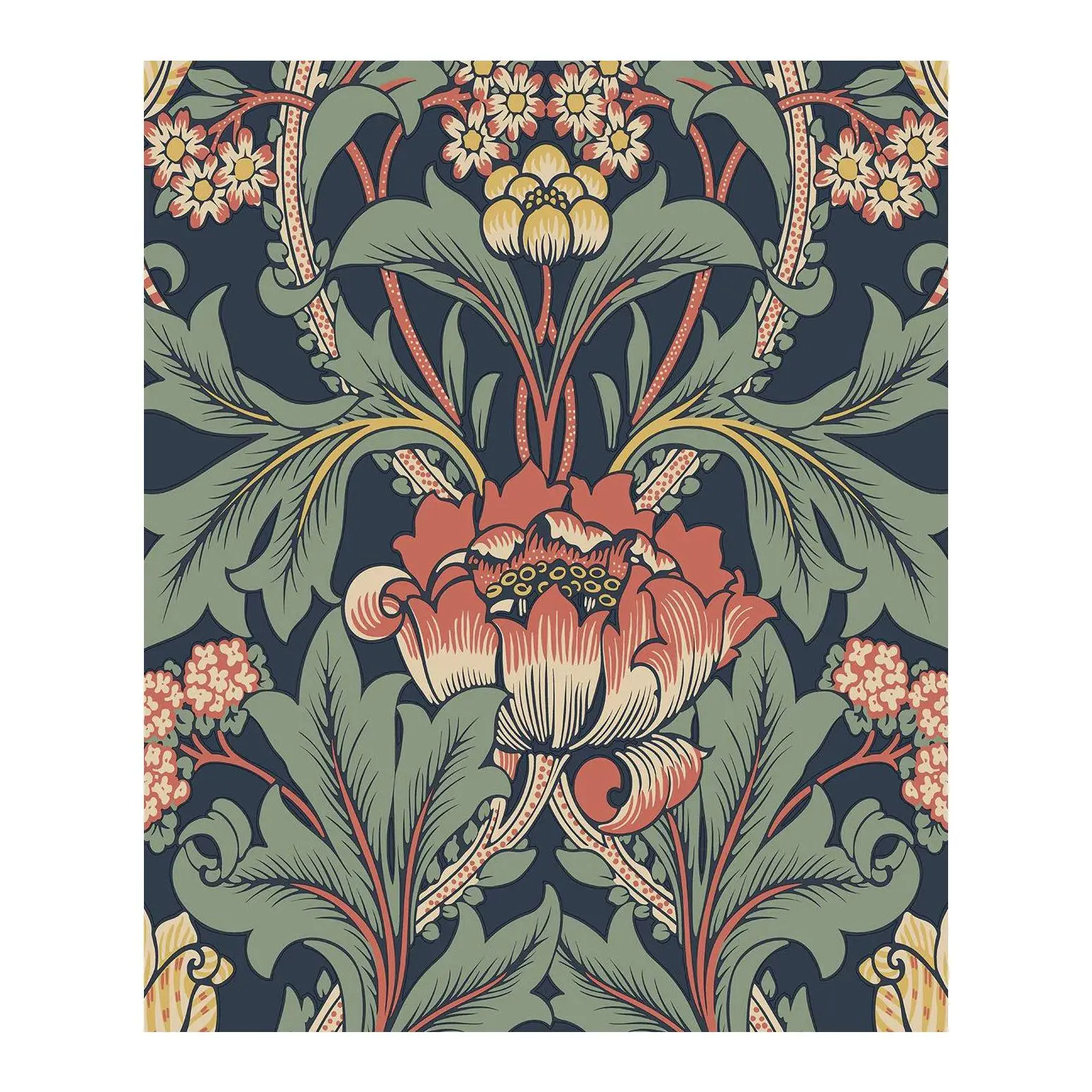 NextWall Primrose Floral Vintage Peel and StickWallpaper NextWall Primrose Floral Vintage Peel and StickWallpaper