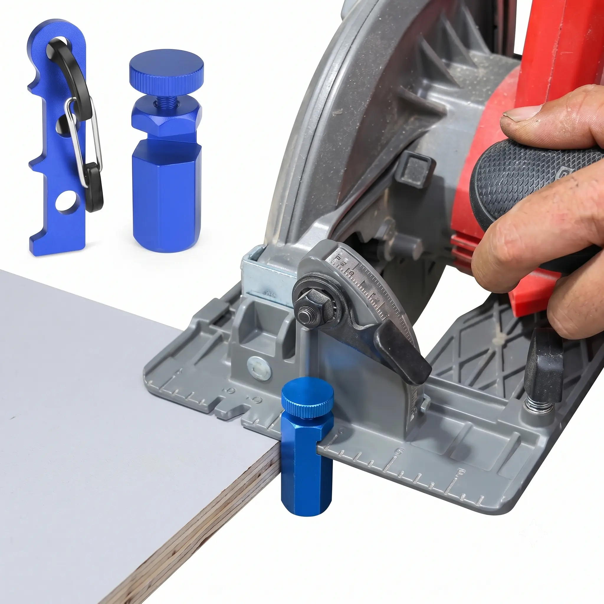 Fathersdaygift Tall Stair Gauges for Framing Square with Holder and Hook, Framing Jig for Speed Square, Framing Square Stops for Carpentry Squares & Circular Saw