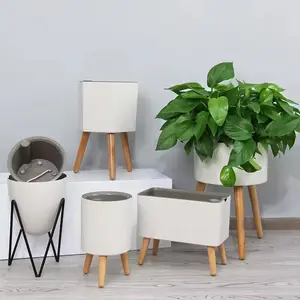 Nordic Smart Self‑Watering Flower Pot with Intelligent Water Level Alarm