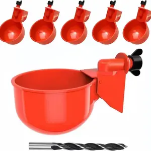 Chicken Water Feeder, 20pcs/set Automatic Plastic Chicken Water Feeder, Easy To Use Water Feeder for Chicken Coop, Farm Animal & Poultry Supplies