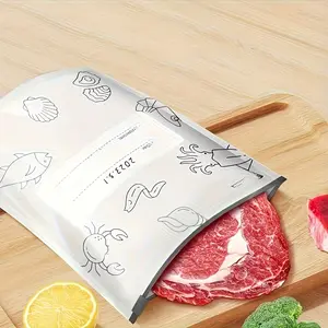 30 Counts Aluminum Foil Reusable Freezer Bags, 3 Sizes Zipper Seal Food Storage, Reusable Snack Containers, Leakproof Airtight Containers, Ideal for Fruits Vegetables Meat Nuts Snacks
