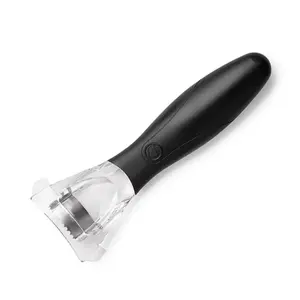 Pampered Chef Corn Kernel Cutter – Ergonomic Corn Peeler & Stripper with Serrated Blade, Husk Remover & Storage Cover, Dishwasher-Safe