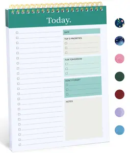 Undated Daily Planner Notebook - 52-Sheet Office Organizer with Thick Paper, Undated Plan for Tasks & Goals, Ideal for Work & Home summervibes
