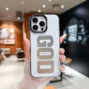GOD pattern anti-drop mobile phone case, TPU material, suitable for iPhone 17 Air 16 Promax 15 Plus 14 13 12 11 models, gift, shockproof mobile phone shell, smartphone case.QXD636 Cover Protection