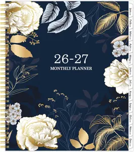 24-Month Large Spiral Monthly Planner 2026-2027 (Jan 2026-Dec 2027, 8.5in x 11in) with Tabs, Pocket, Flexible Cover, Office Accessories Organizer for Office, Home