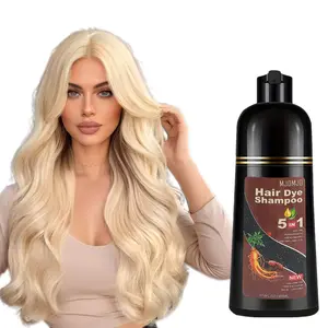Instant Light Brown Hair Dye Shampoo 5- in-1, 100 Percent Gray Coverage, Magic in 15 Minutes for All Types, Natural Women & Men, Color Depositing Conditioner, Easy to Use 500ml
