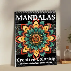 Regular Mandala Theme Art Coloring Painting, Diy Decorative Painting, Delicate Closed-loop Design Pattern Layered From The Inside To The Outside, Perfect Gift